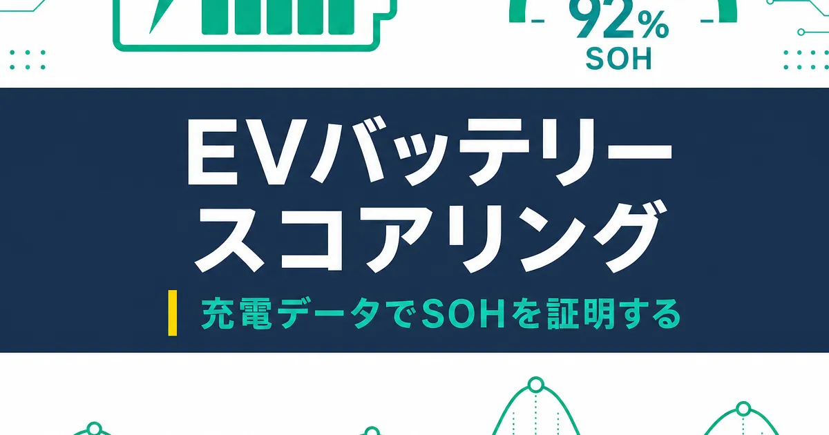 EVバッテリー・スコアリング｜SOH証明インフラ