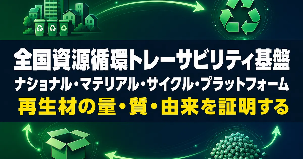 全国資源循環トレーサビリティ基盤 構築支援